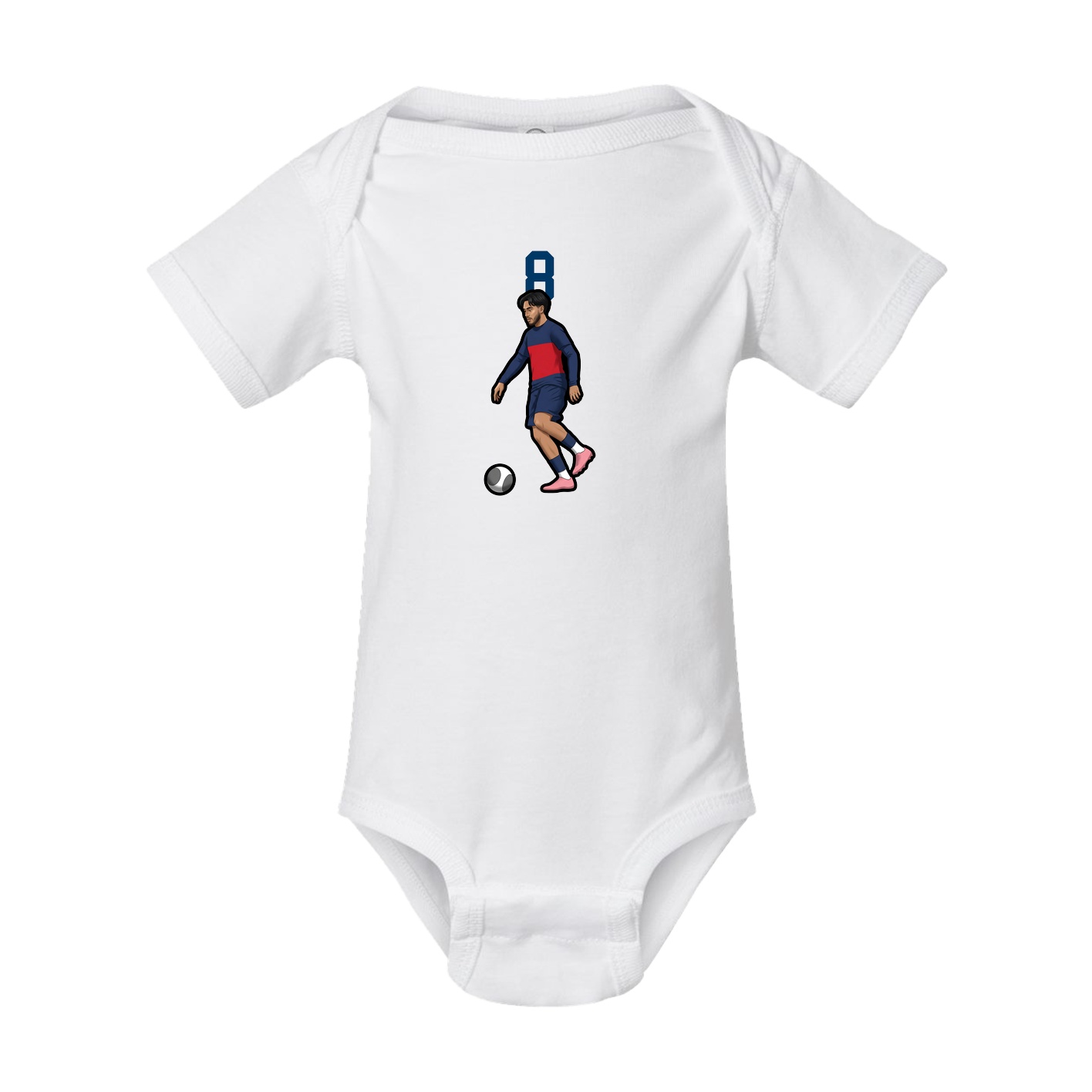 Baby Onesie — Number Top in White