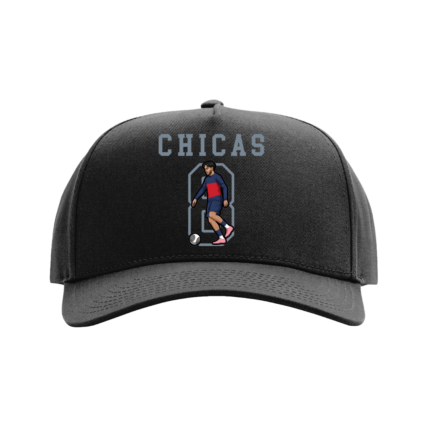 Full Fabric Five-Panel Champ Cap — Shirsey in Black