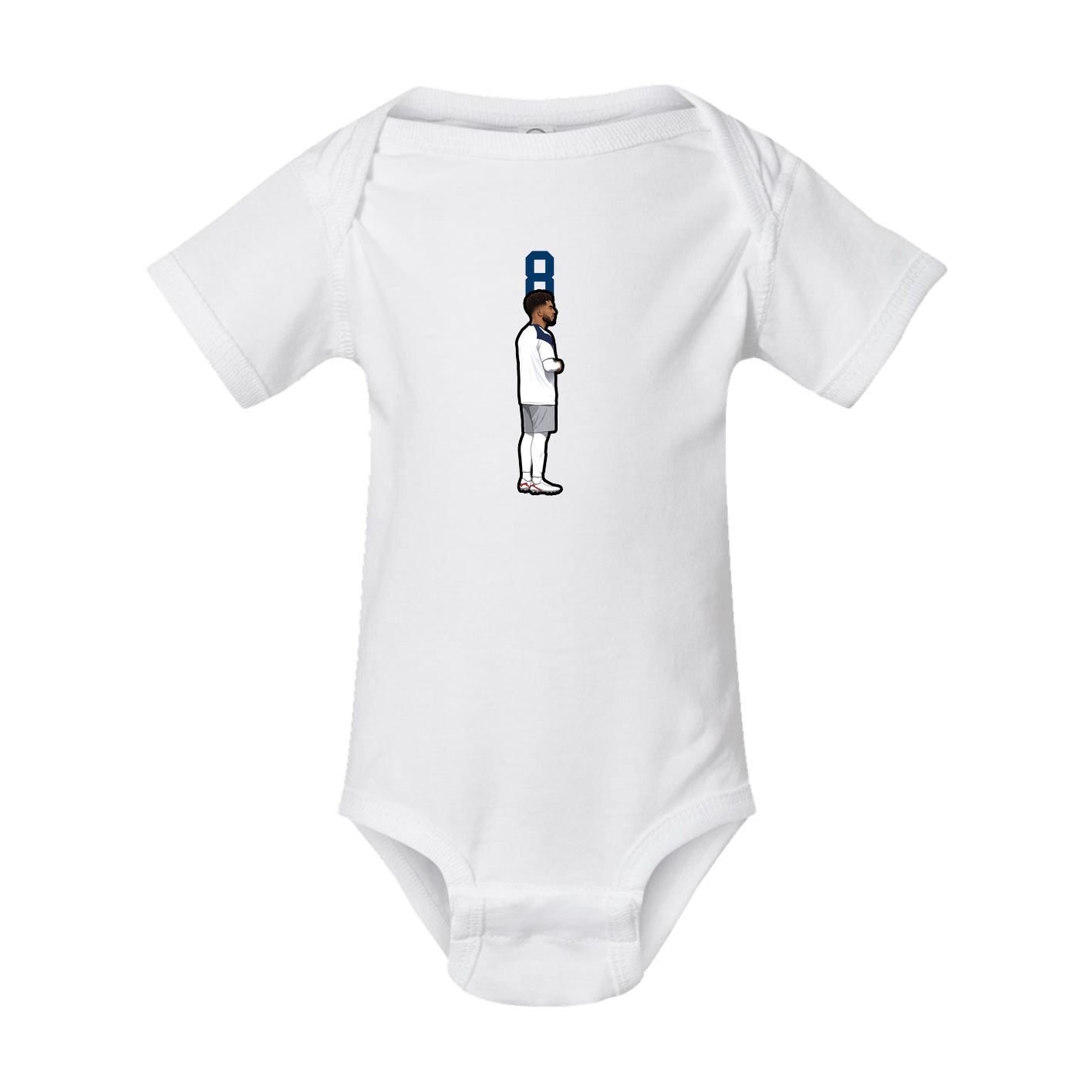 Baby Onesie — Number Top in White