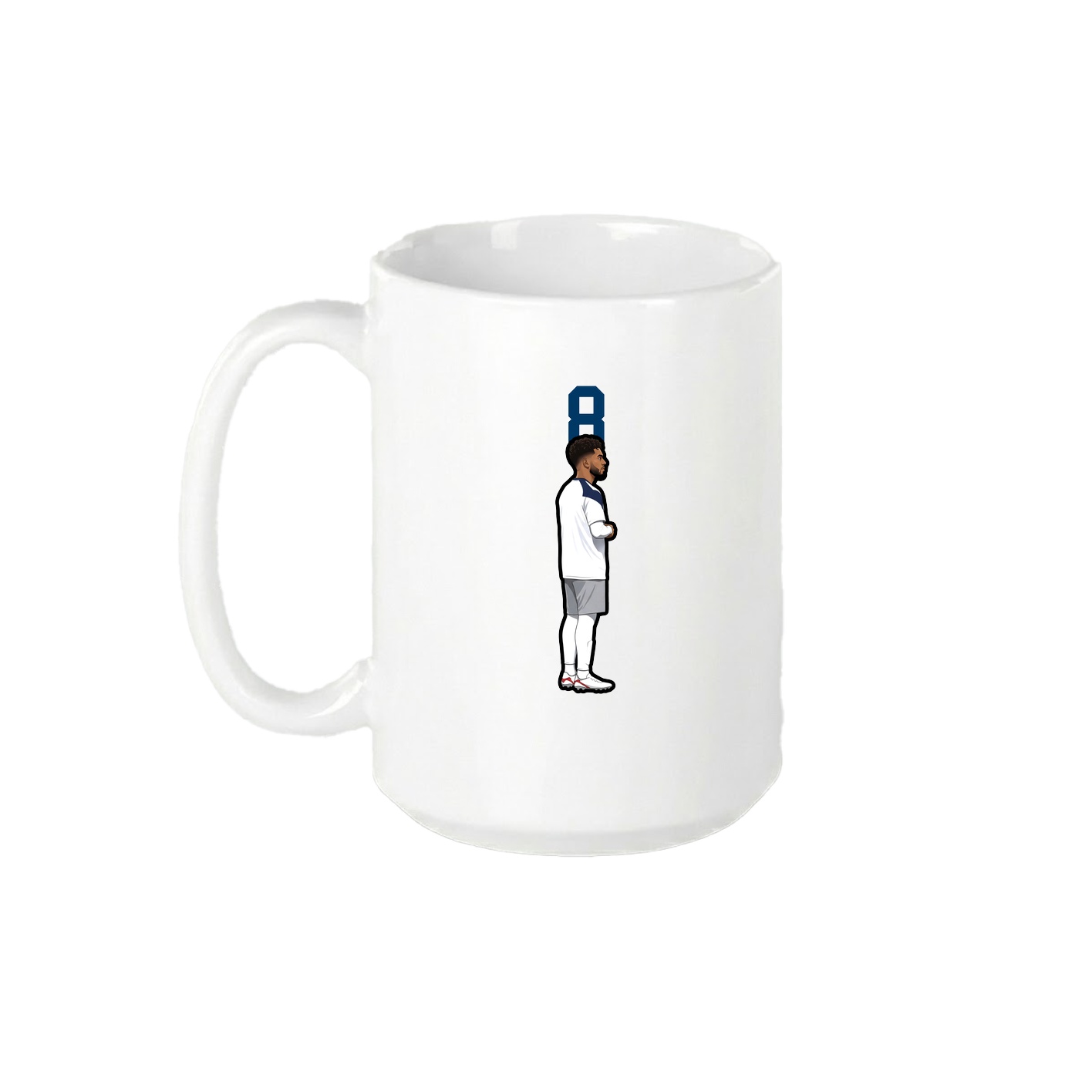 15oz Coffee Mug — Number Top in White