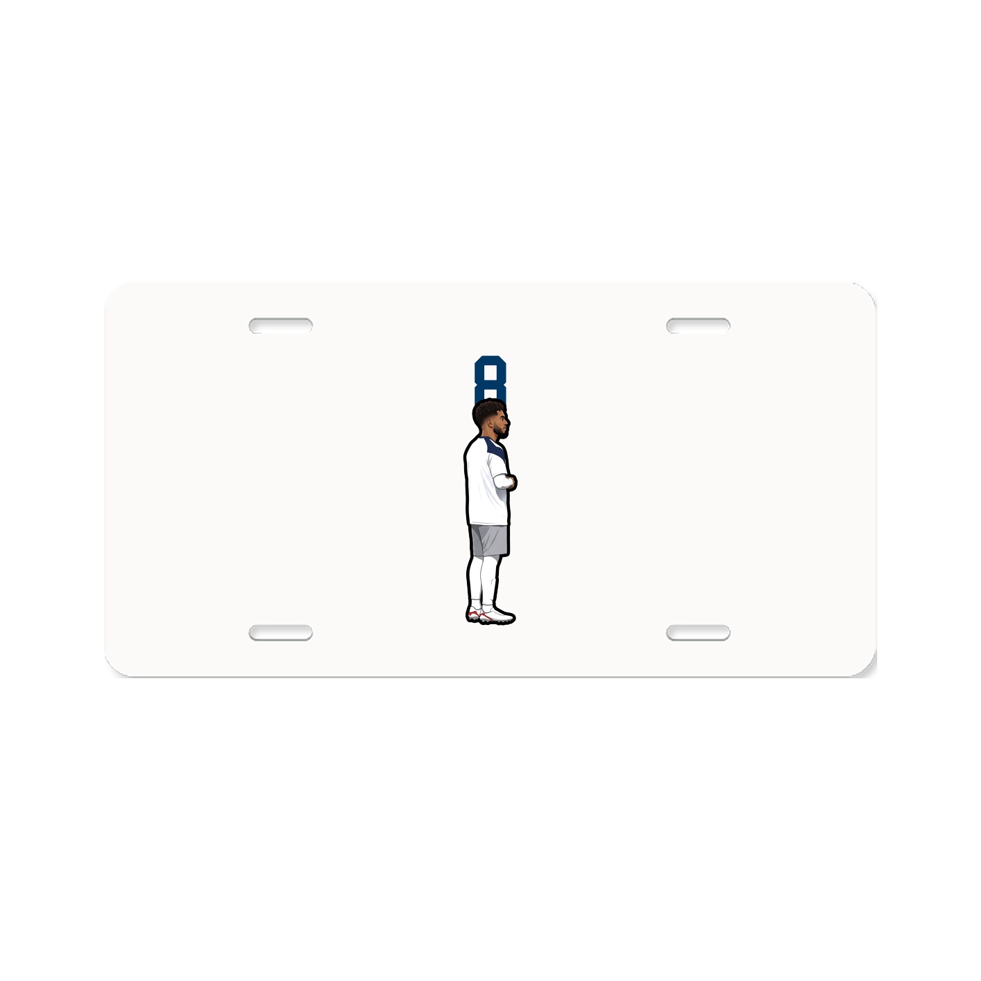 License Plate — Number Top in Classic