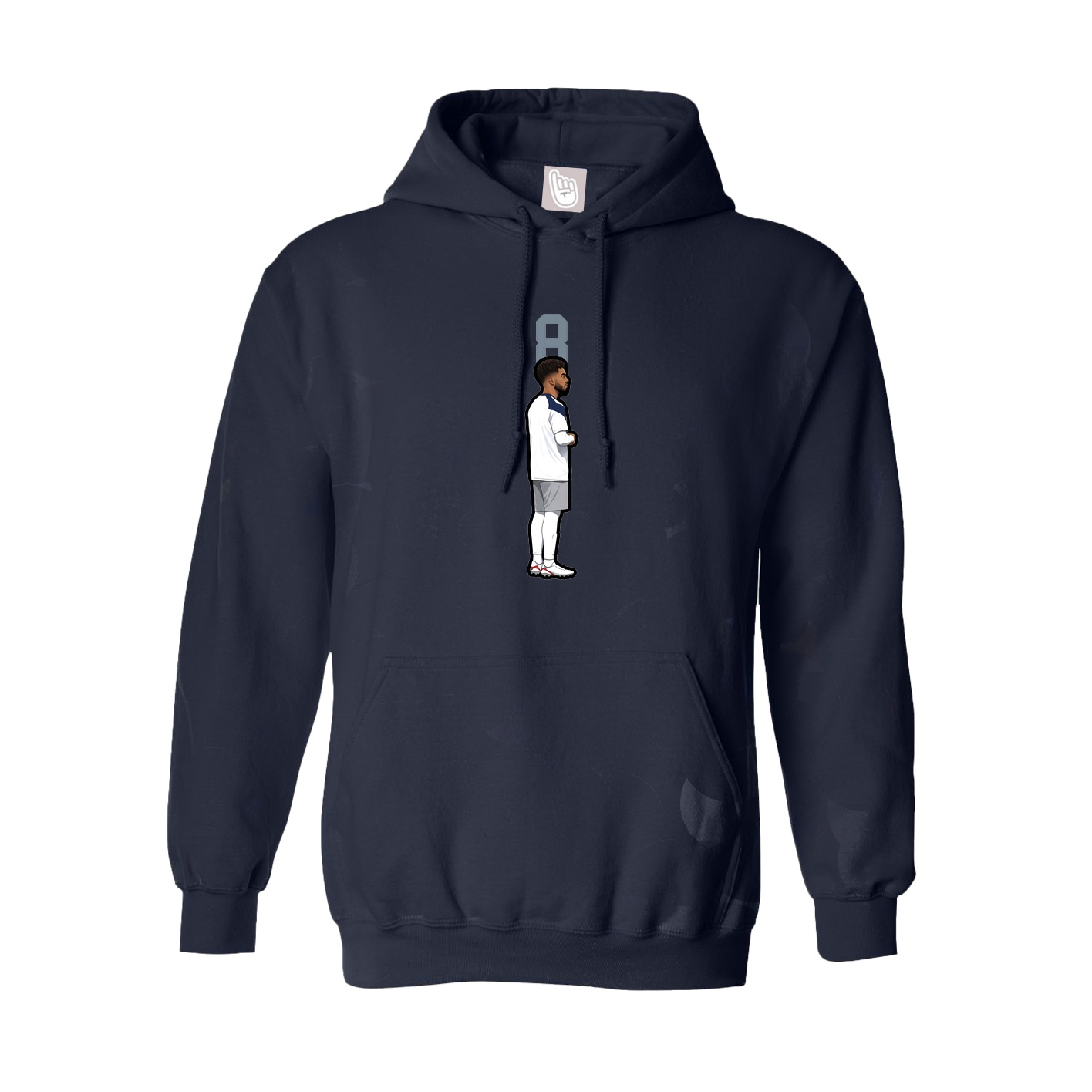 Youth Hoodie — Number Top in Navy