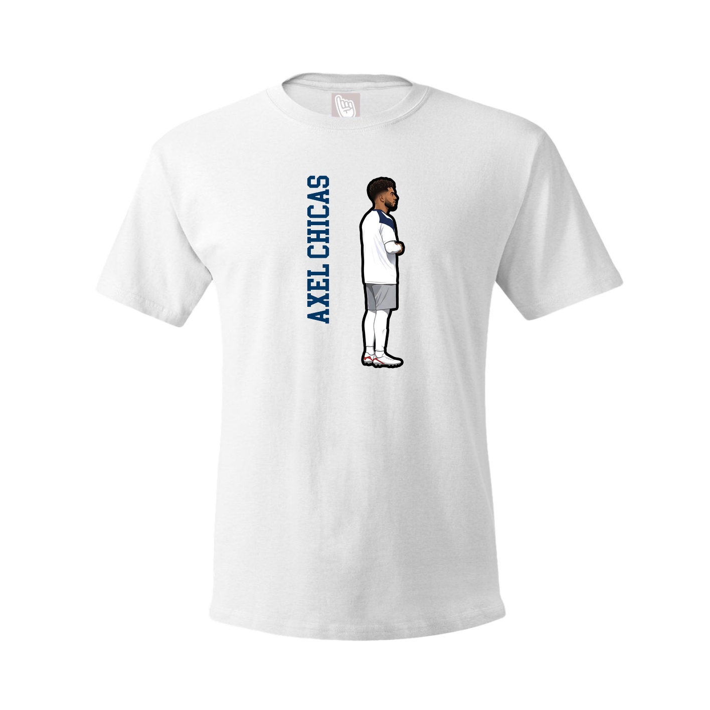 Tee — Name Vertical in White
