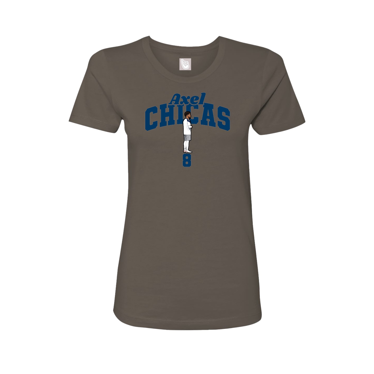 Fitted Women's Tee — Signature Arch in Grey