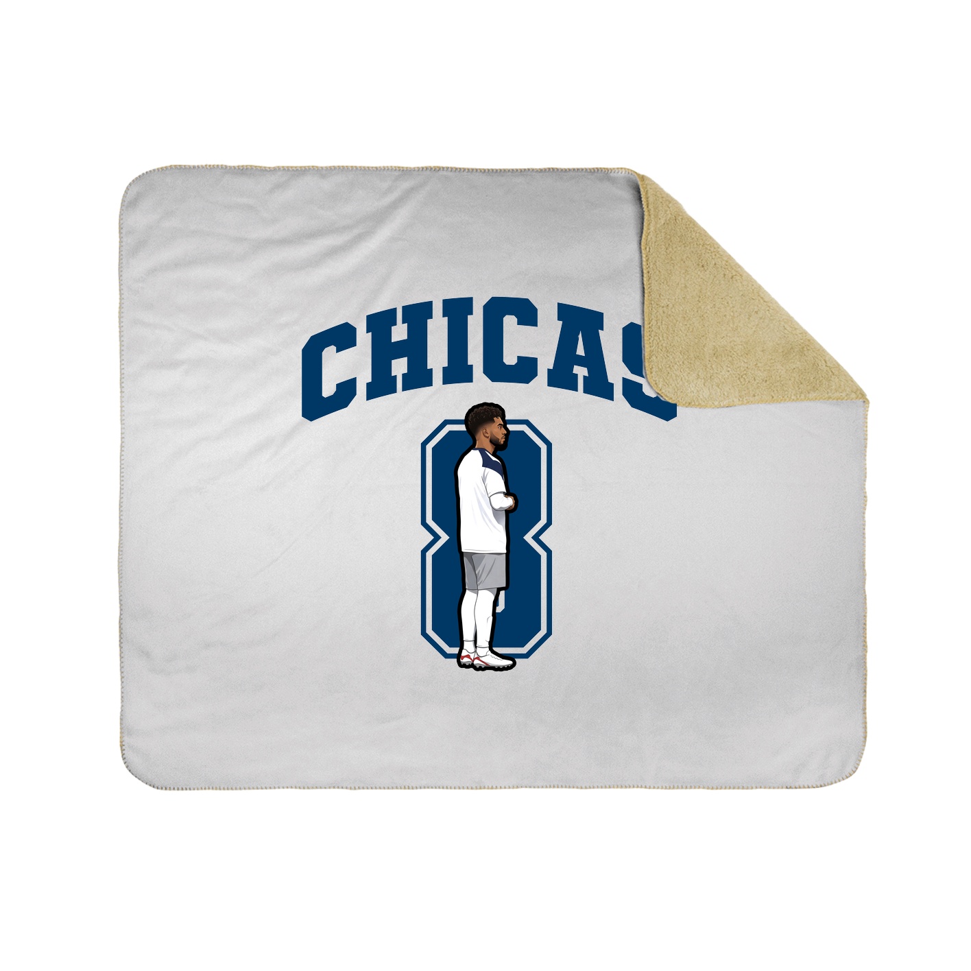 Throw Blanket — Number in White