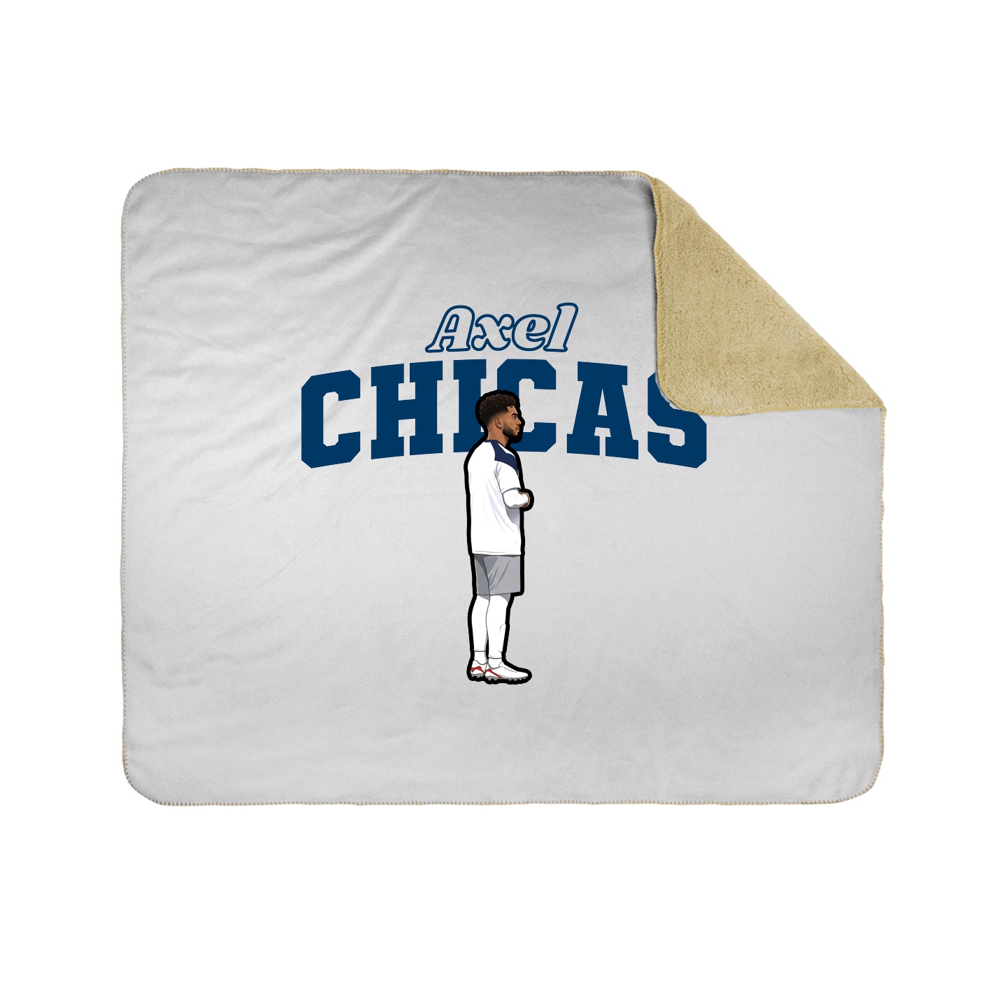 Throw Blanket — Name Arch in White