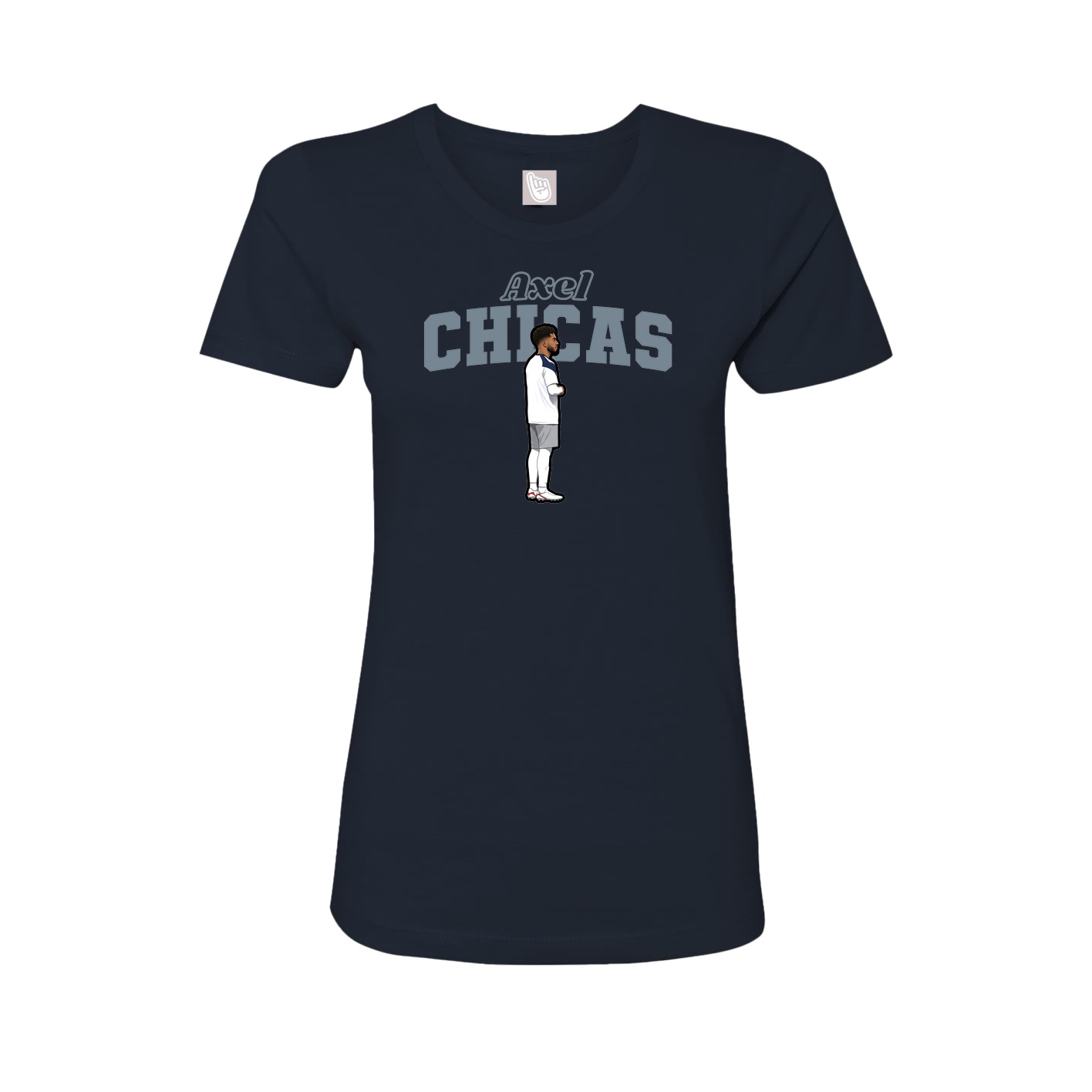 Fitted Women's Tee — Name Arch in Navy
