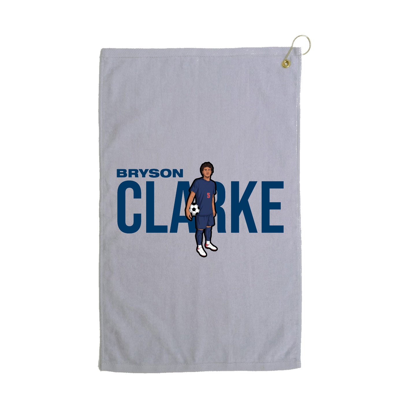 Golf Towel — Player Name in Grey