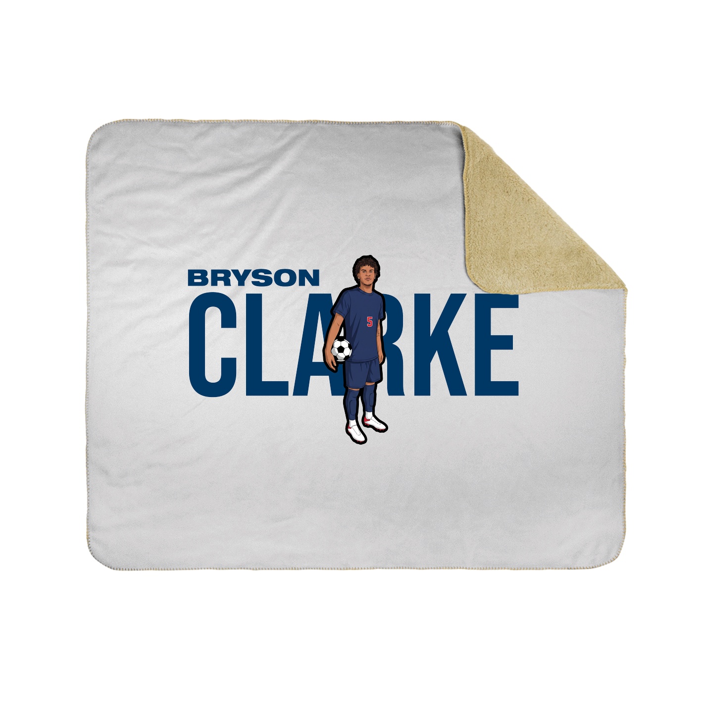 Throw Blanket — Player Name in White