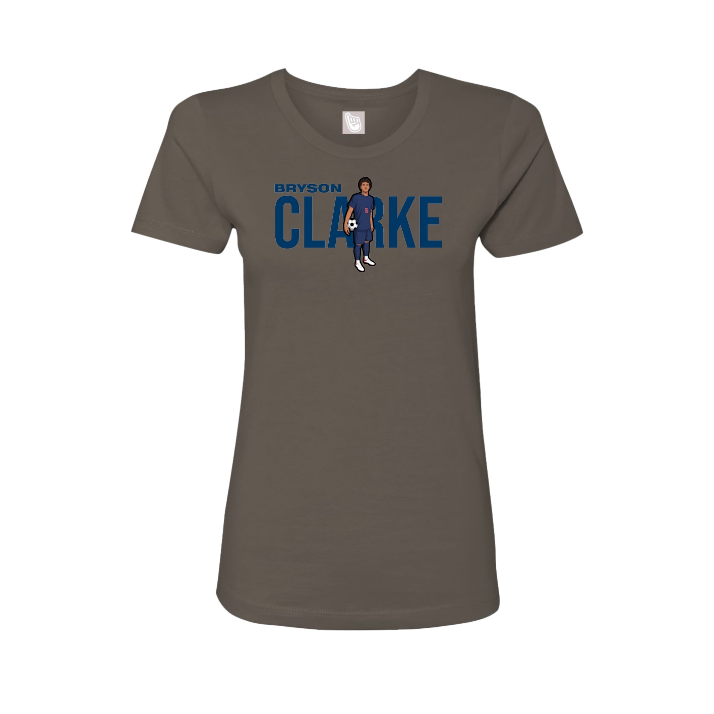 Fitted Women's Tee — Player Name in Grey
