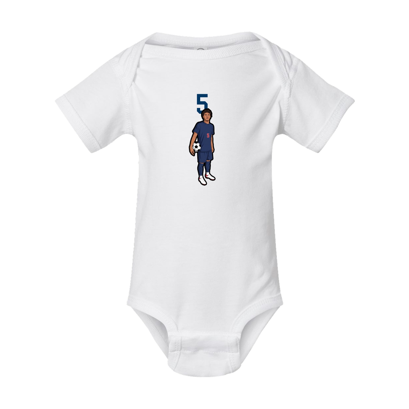 Baby Onesie — Number Top in White