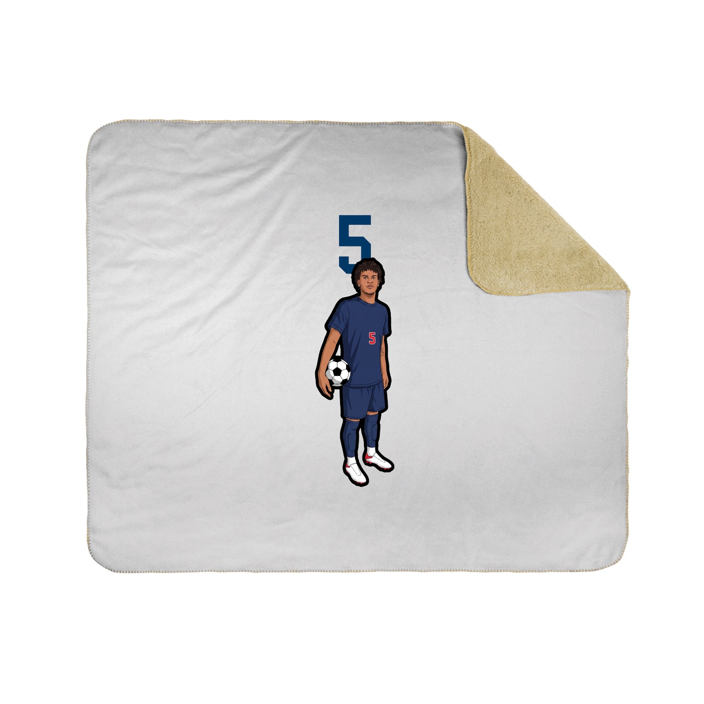 Throw Blanket — Number Top in White