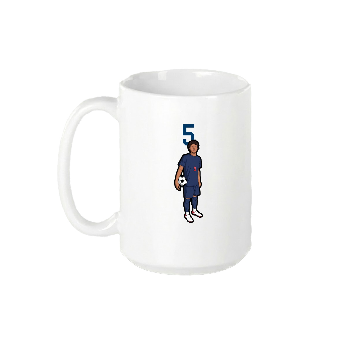 15oz Coffee Mug — Number Top in White