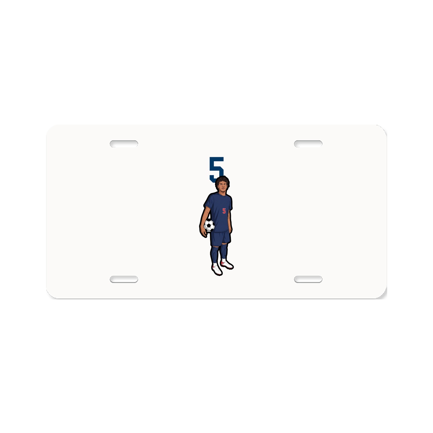 License Plate — Number Top in Classic