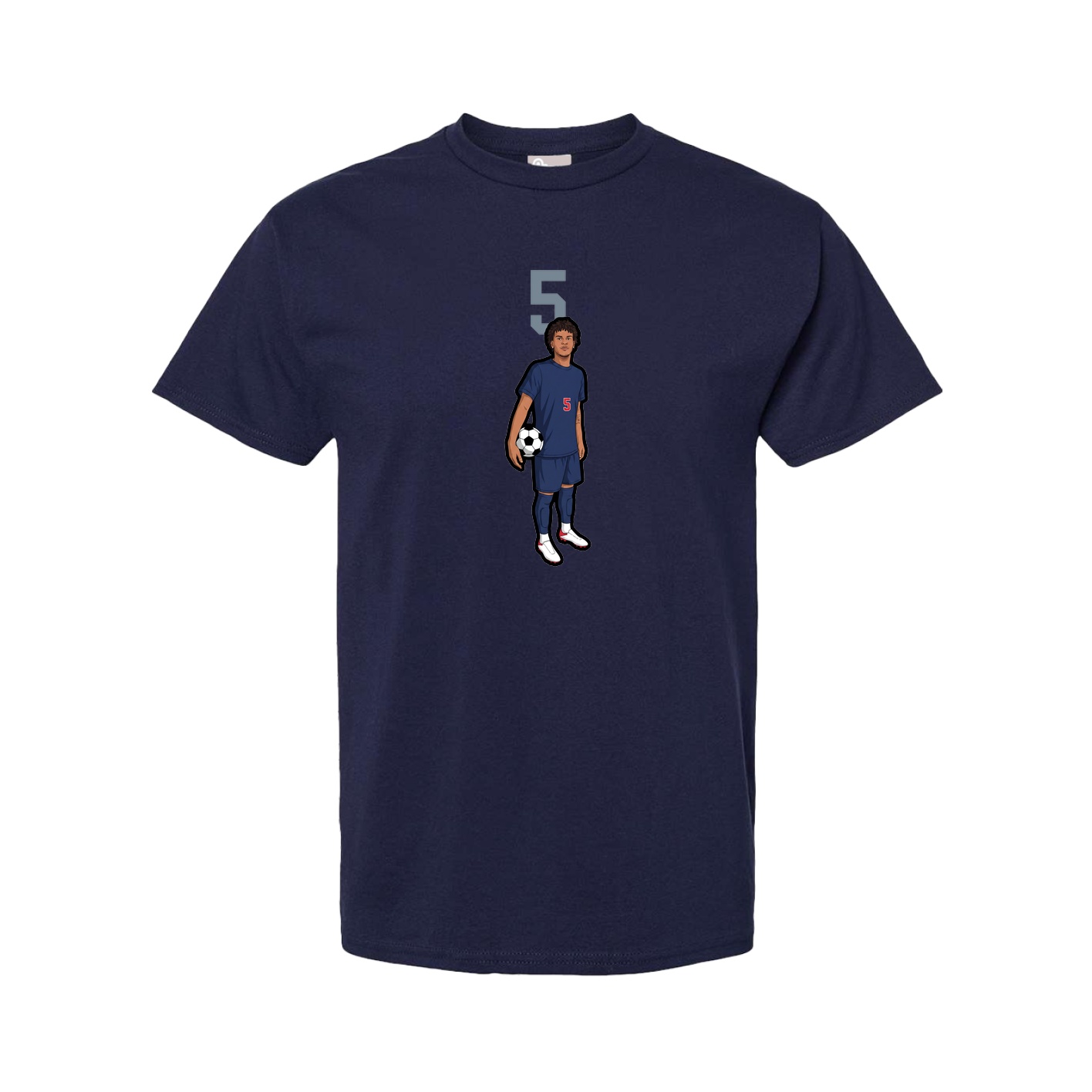 Youth Tee — Number Top in Navy