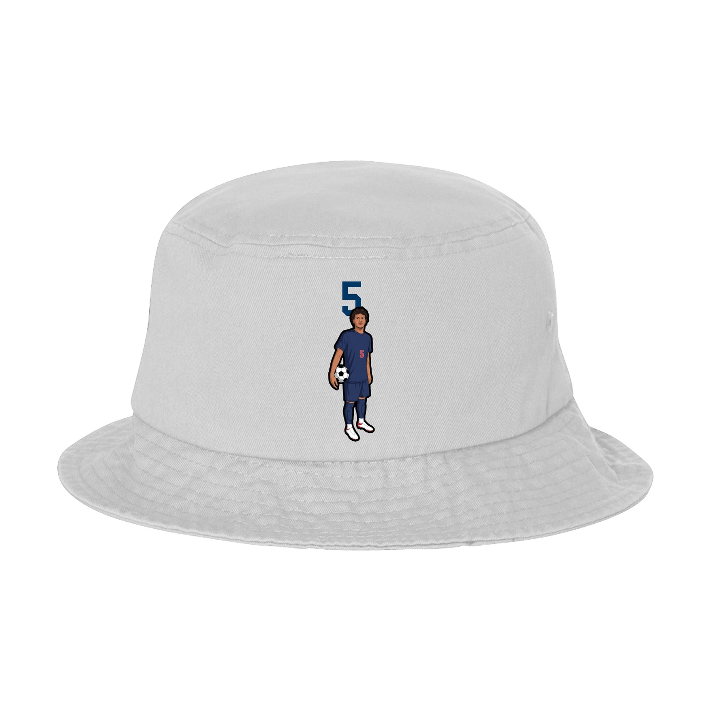 Bucket Cap — Number Top in White