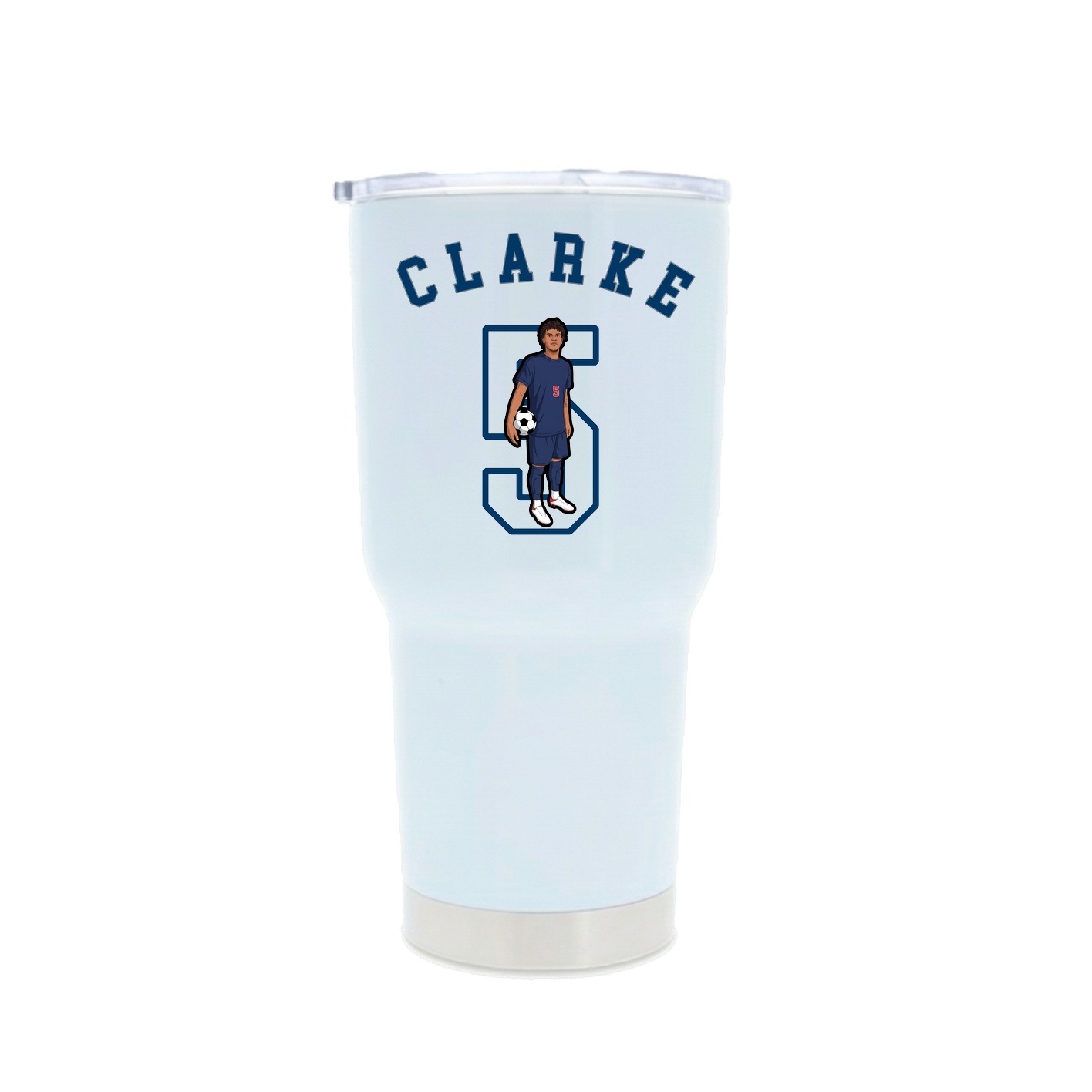 30oz Stainless Steel Tumbler — Shirsey Arch in White