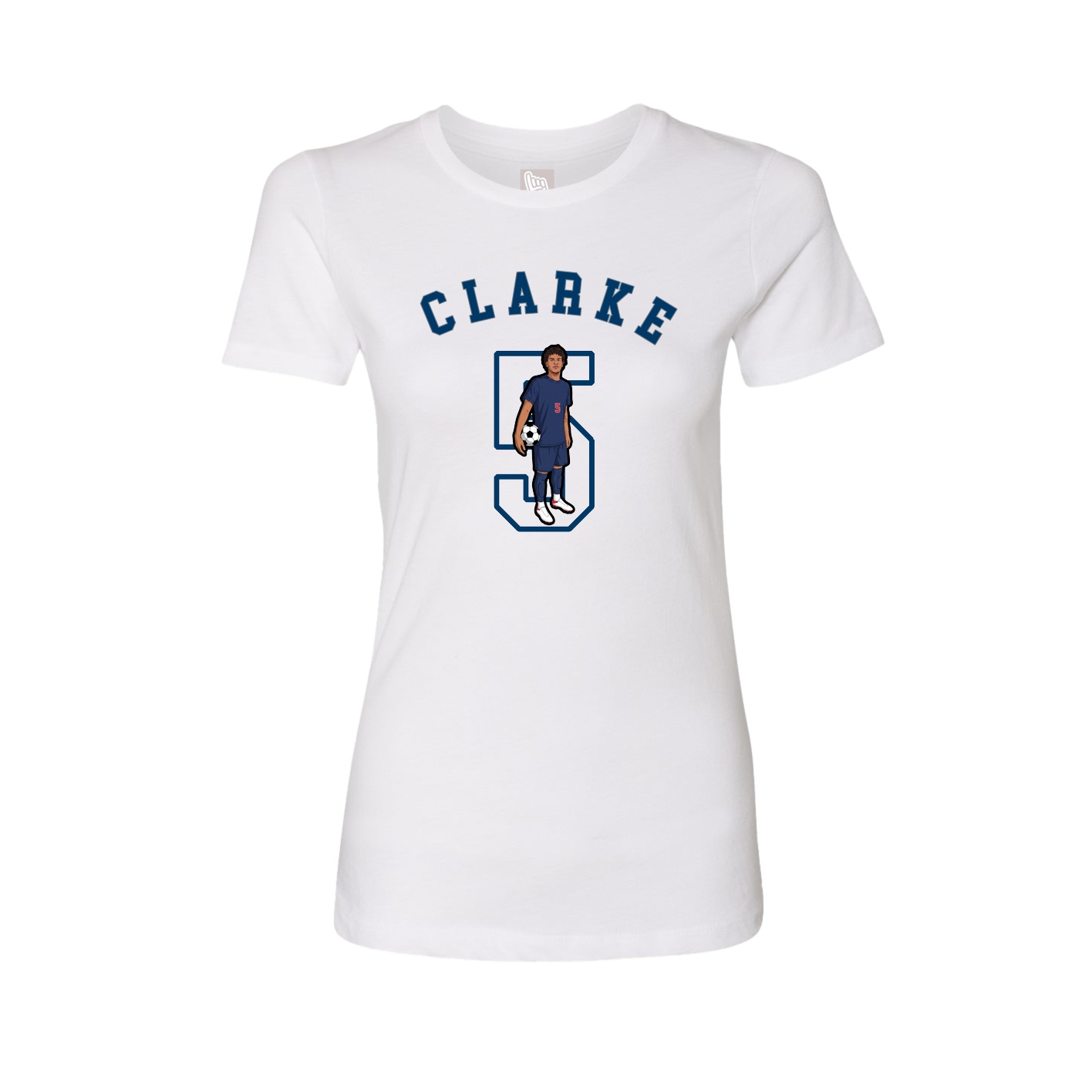 Fitted Women's Tee — Shirsey Arch in White