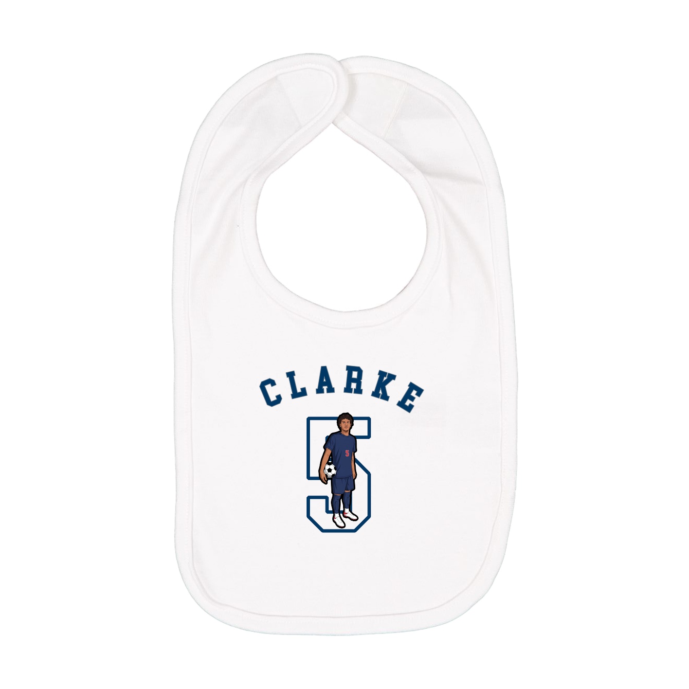 Infant Bib — Shirsey Arch in White