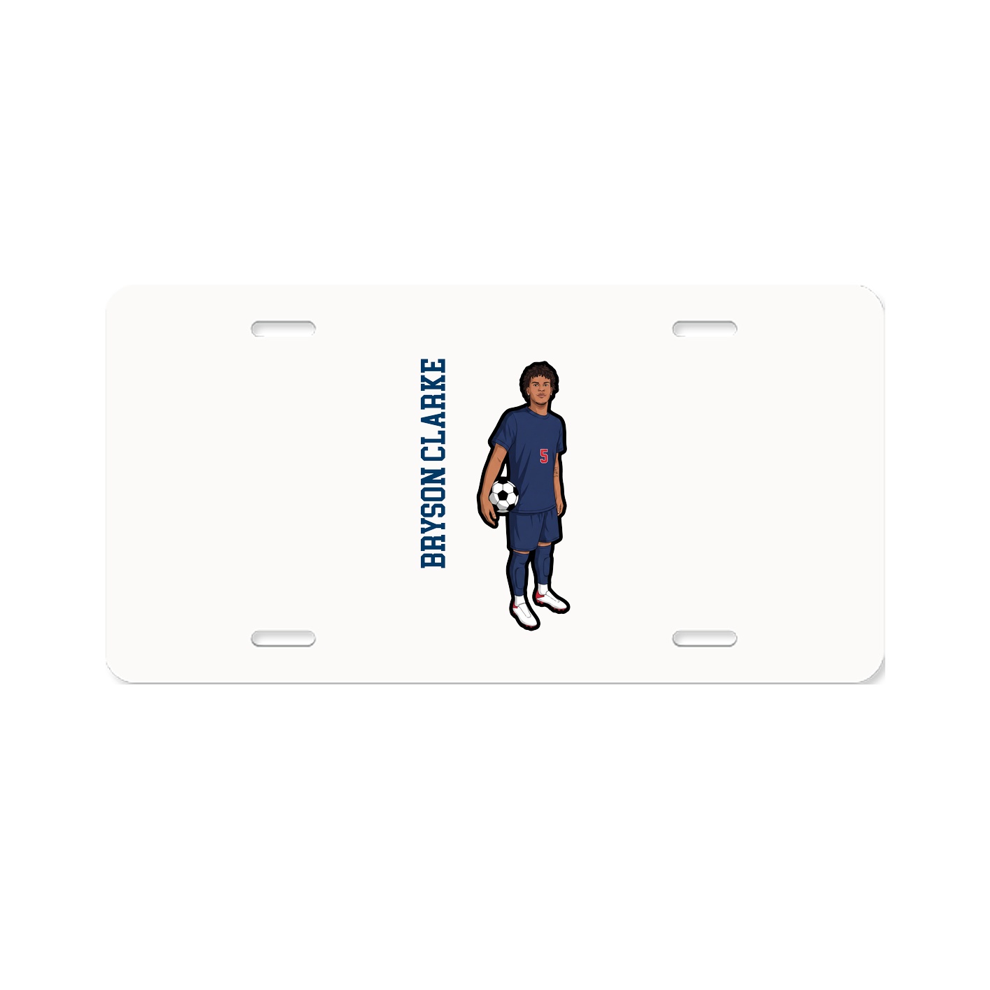License Plate — Name Vertical in Classic