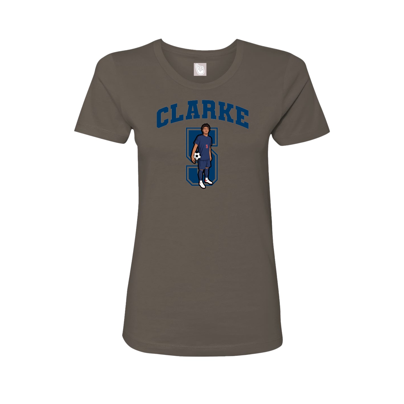 Fitted Women's Tee — Number in Grey