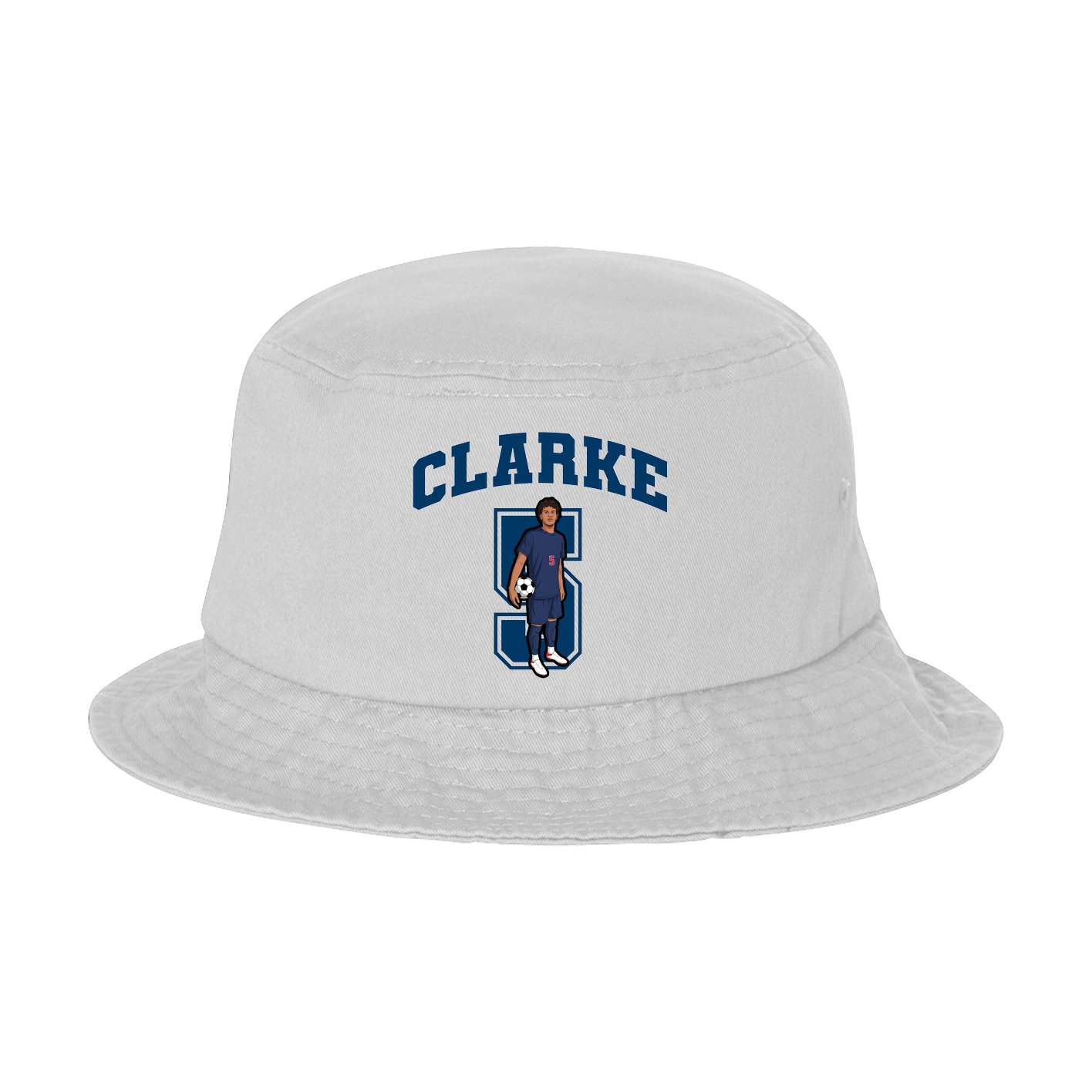 Bucket Cap — Number in White