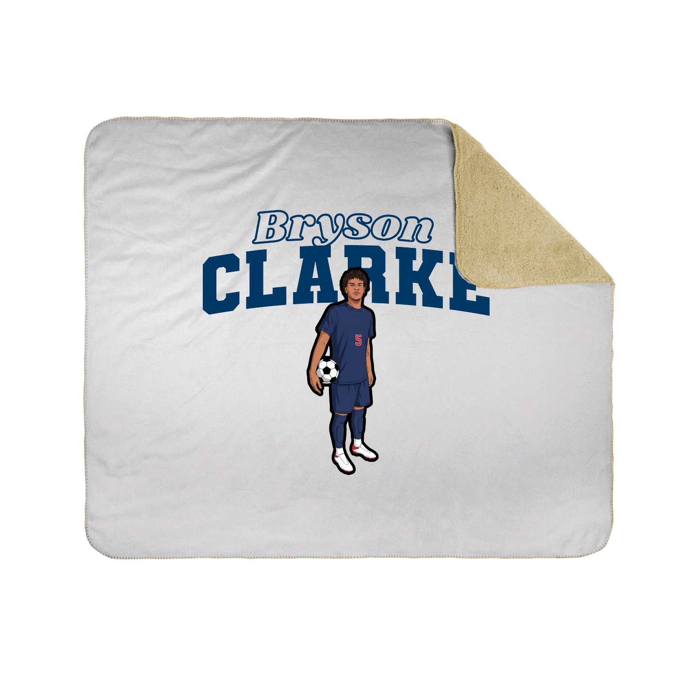 Throw Blanket — Name Arch in White