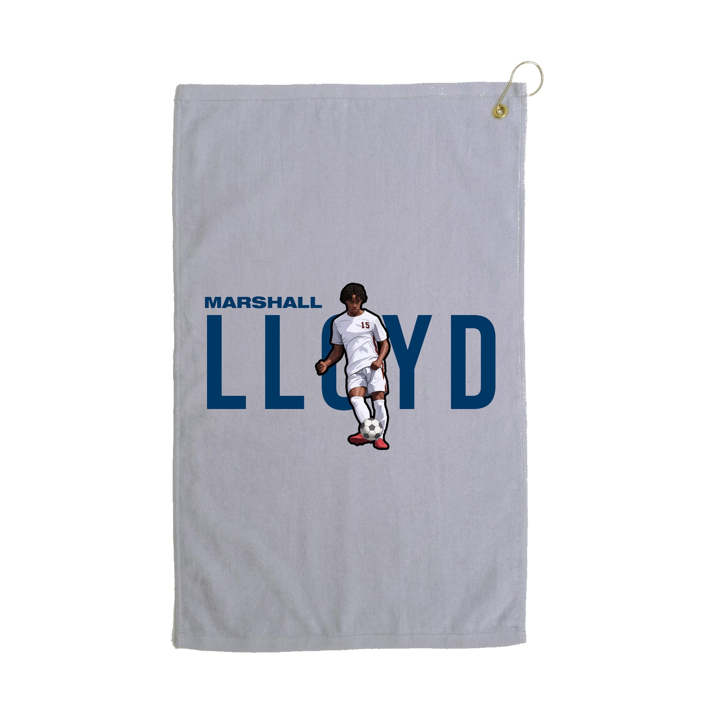Golf Towel — Player Name in Grey