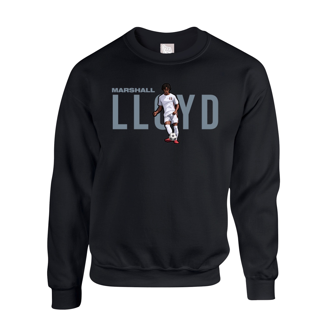 Fleece Crew — Player Name in Black