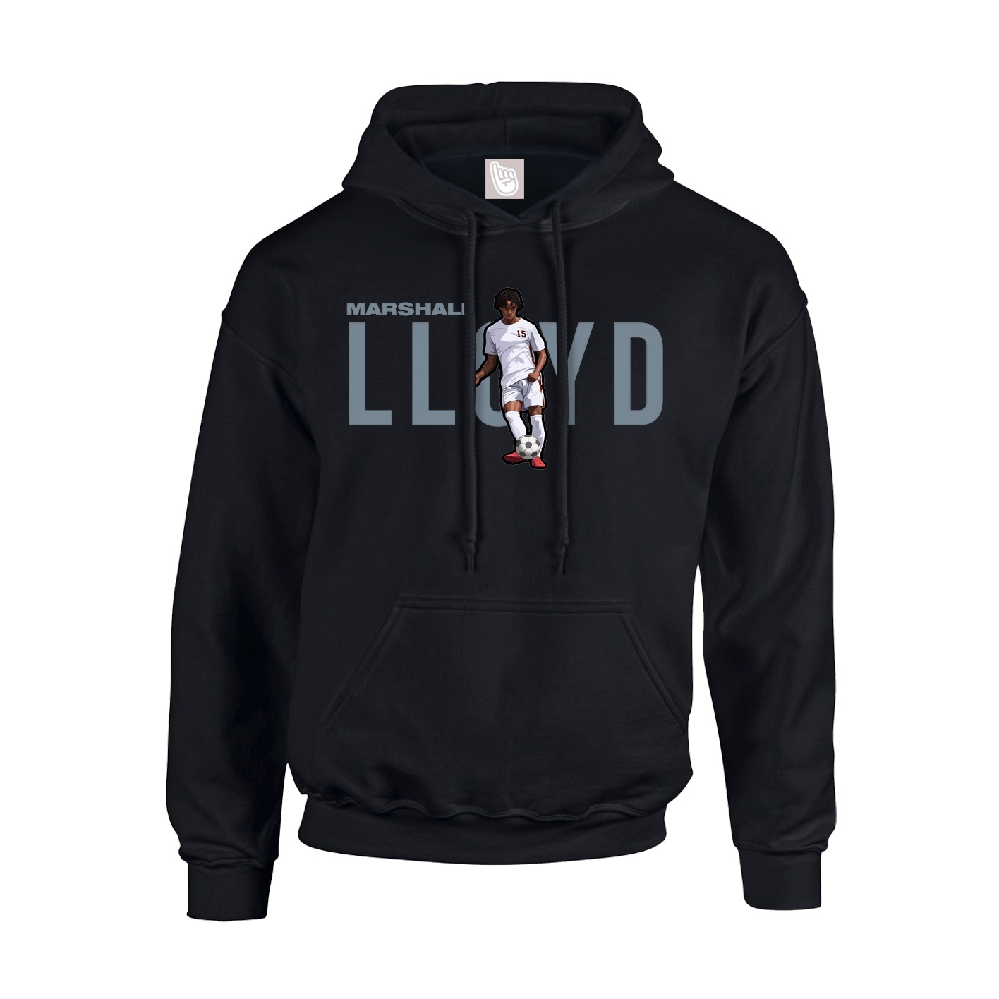 Youth Hoodie — Player Name in Black