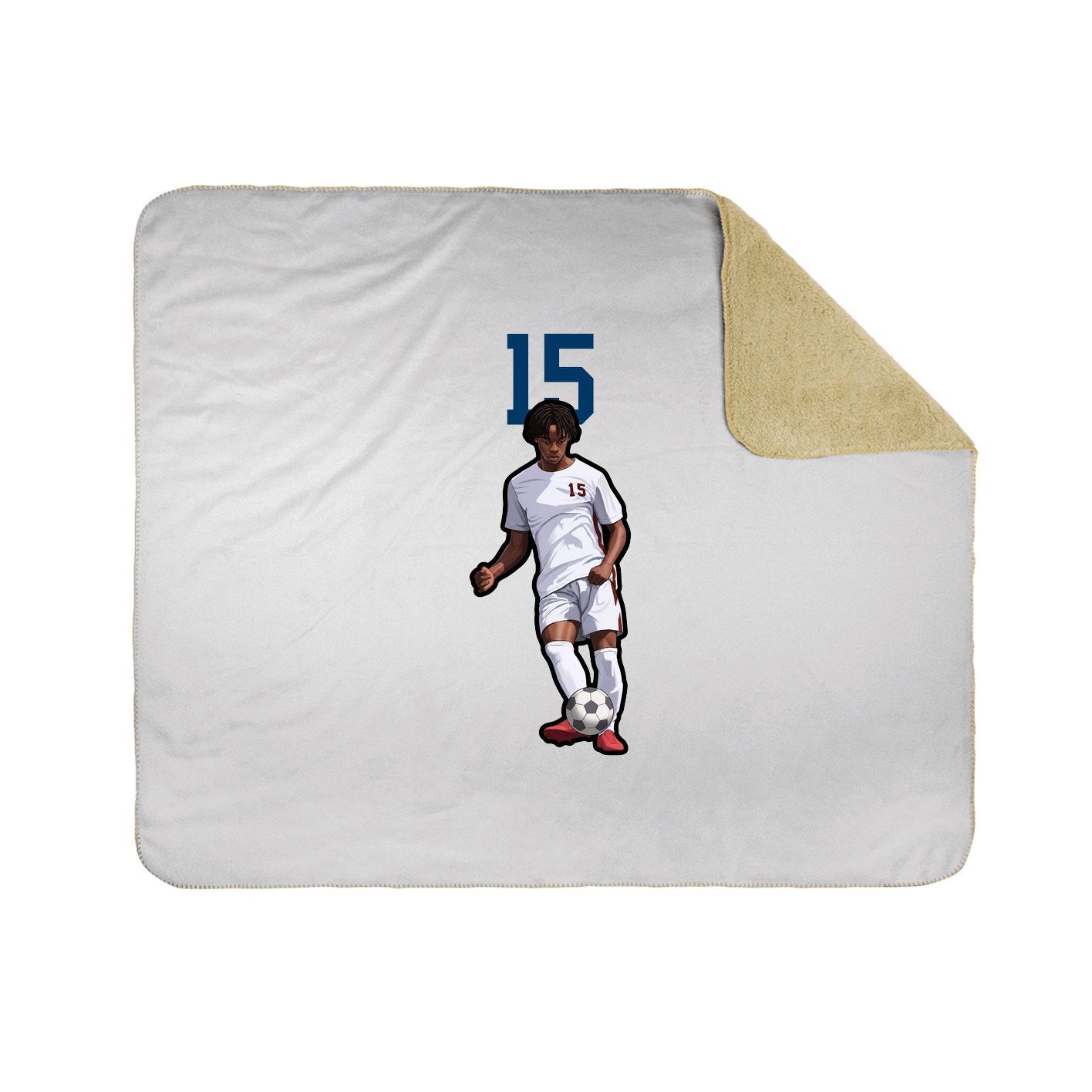 Throw Blanket — Number Top in White