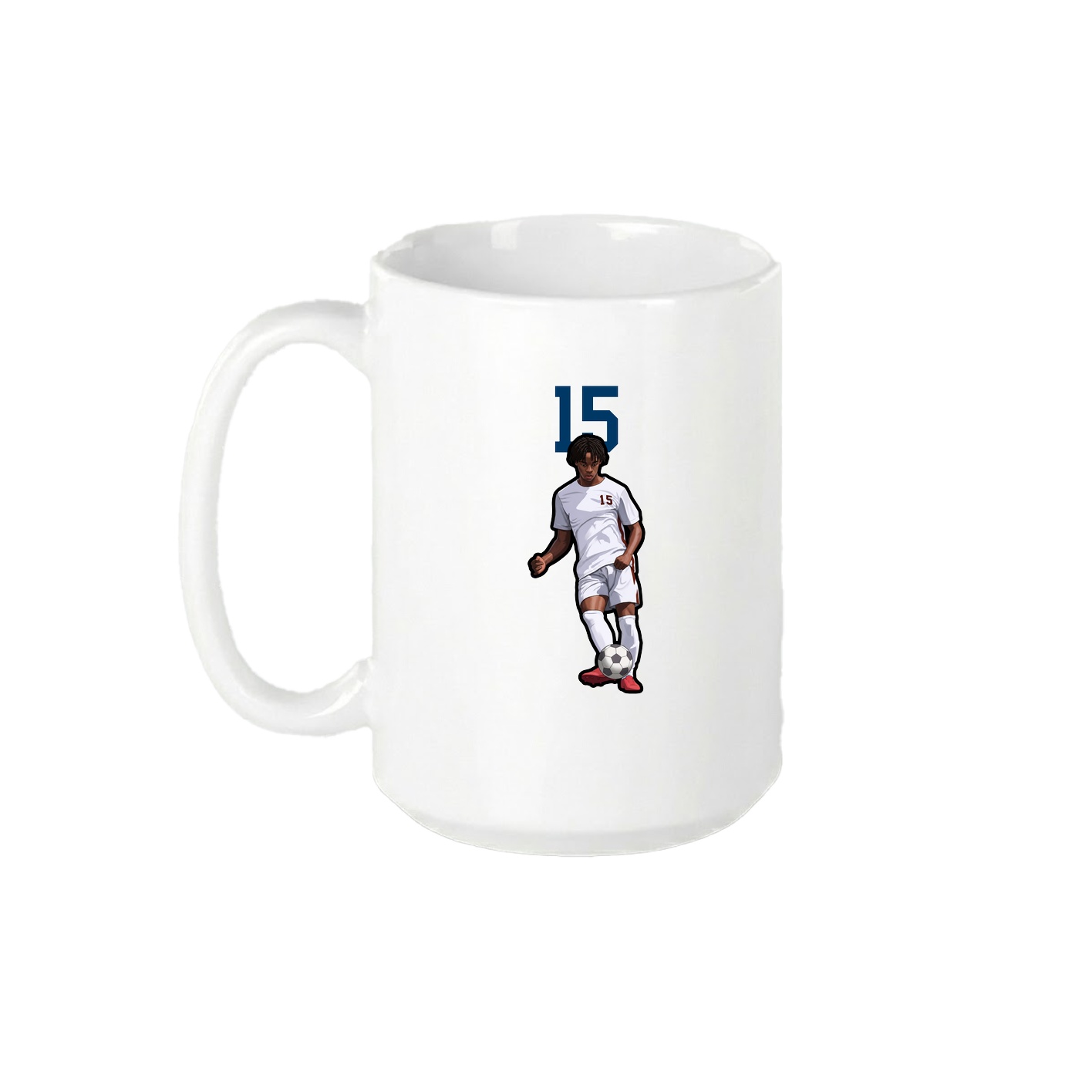 15oz Coffee Mug — Number Top in White