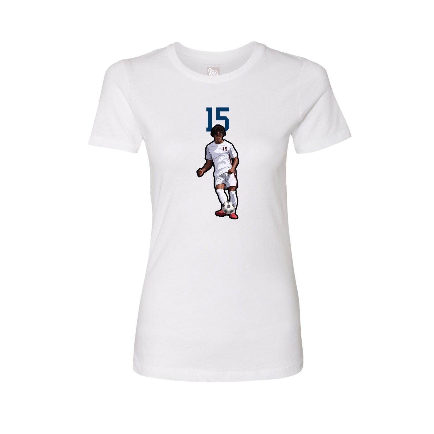 Fitted Women's Tee — Number Top in White