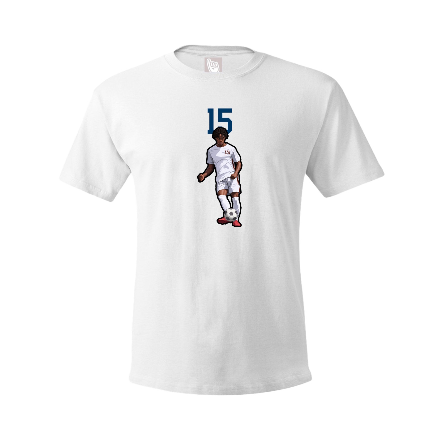 Youth Tee — Number Top in White