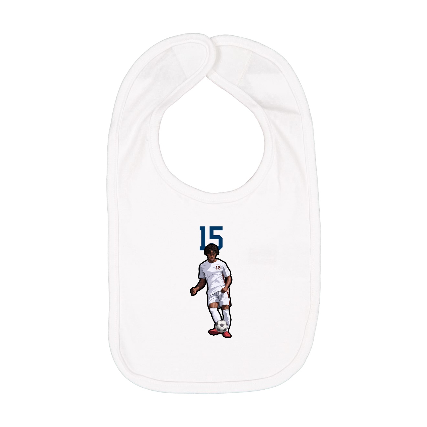 Infant Bib — Number Top in White