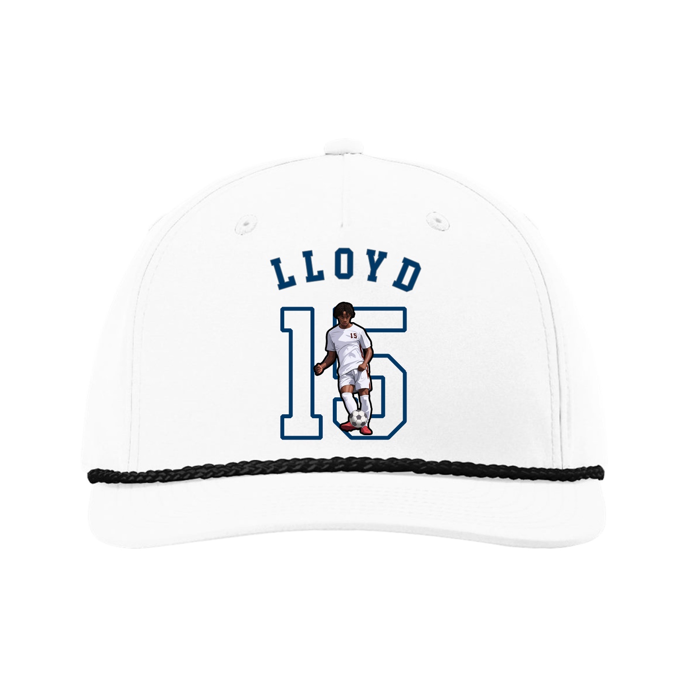 Five-Panel Classic Rope Cap — Shirsey Arch in White