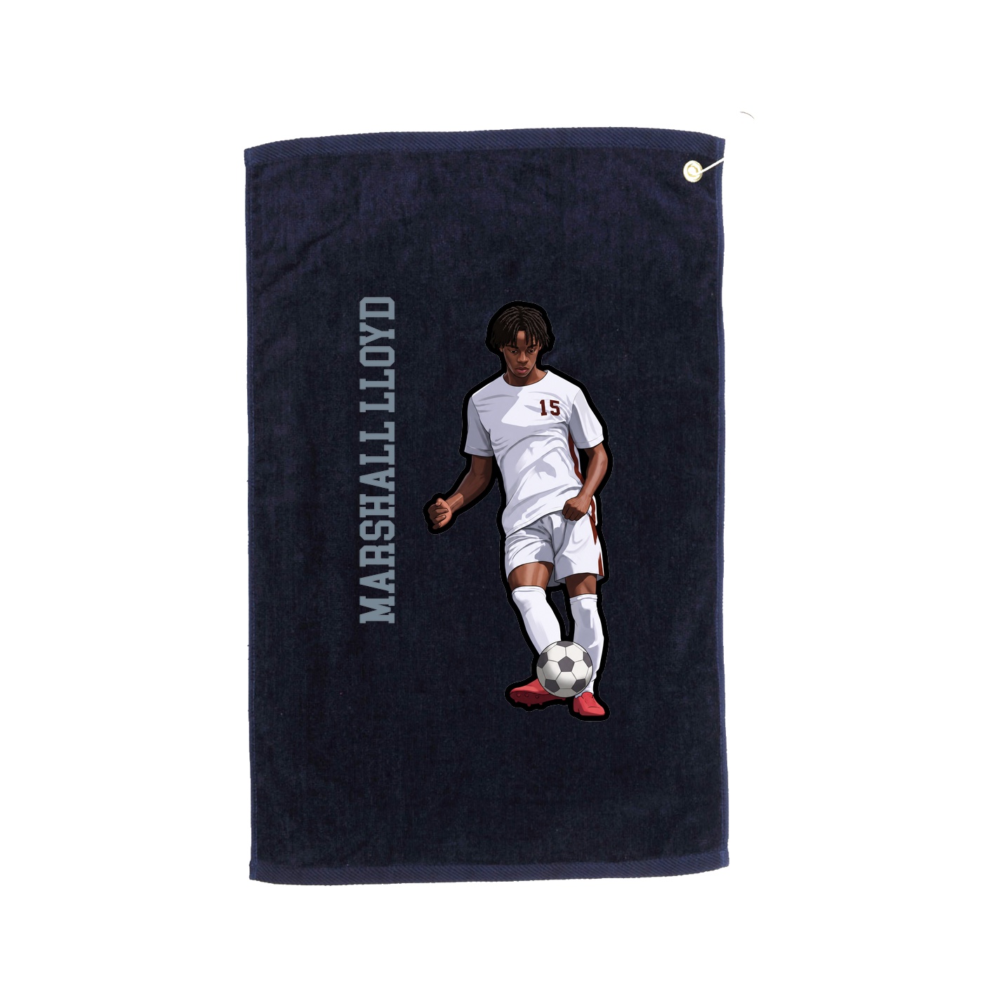 Golf Towel — Name Vertical in Navy