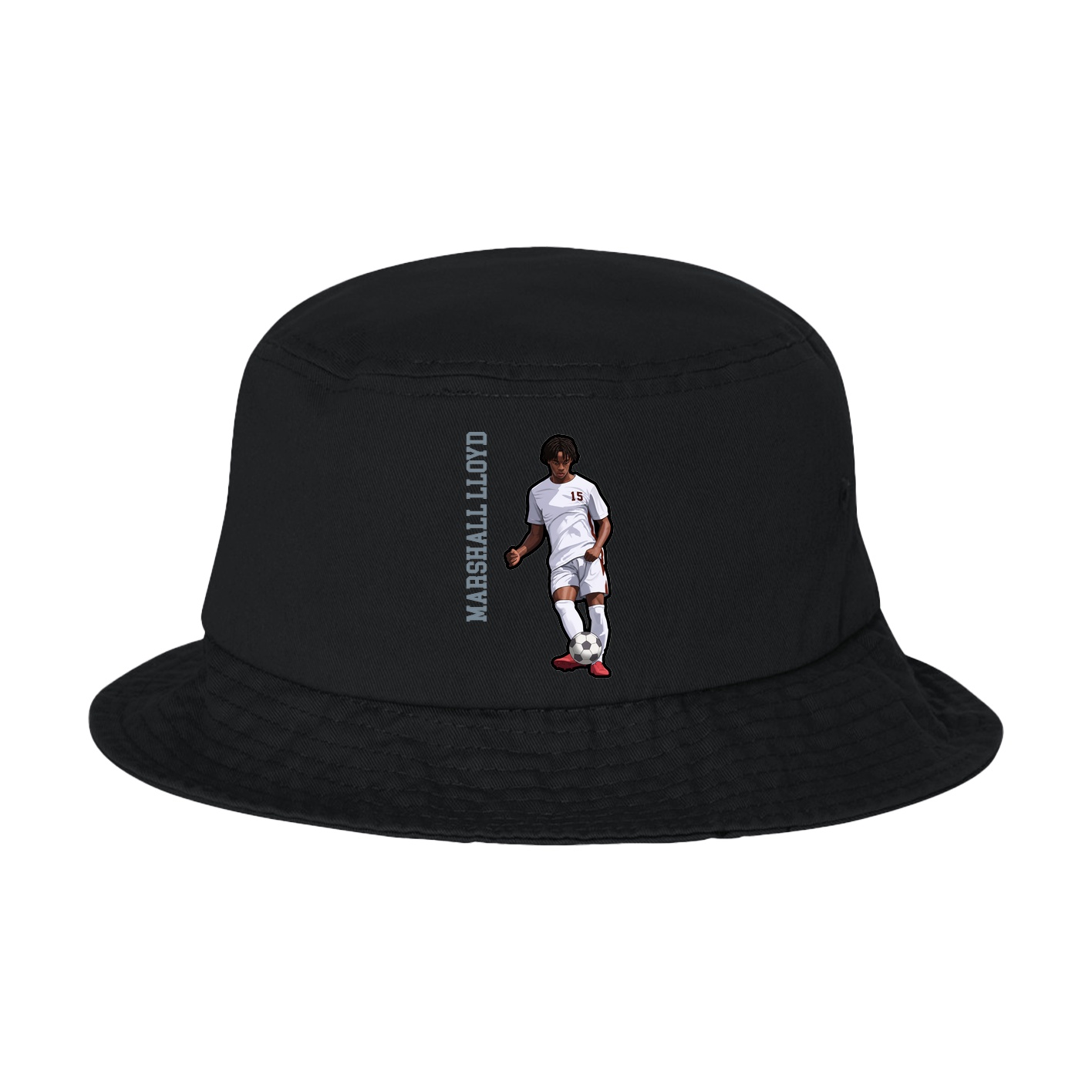 Bucket Cap — Name Vertical in Black