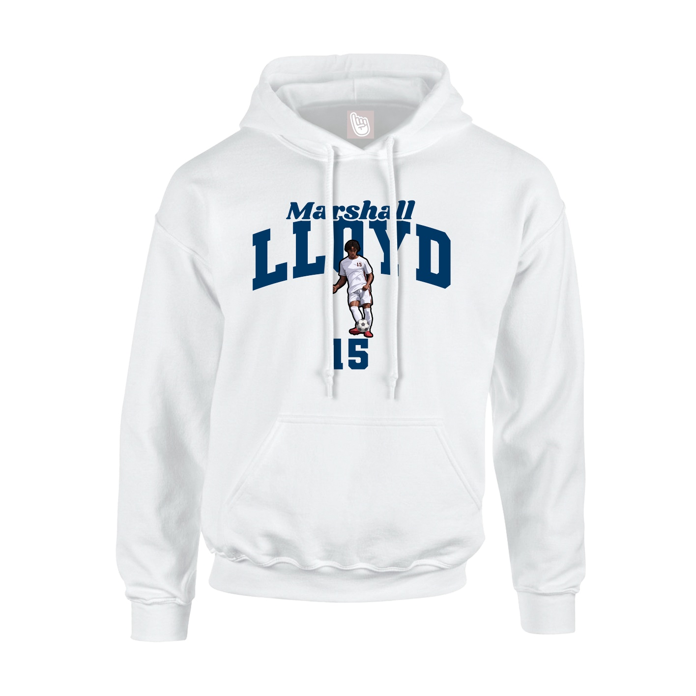 Hoodie — Signature Arch in White