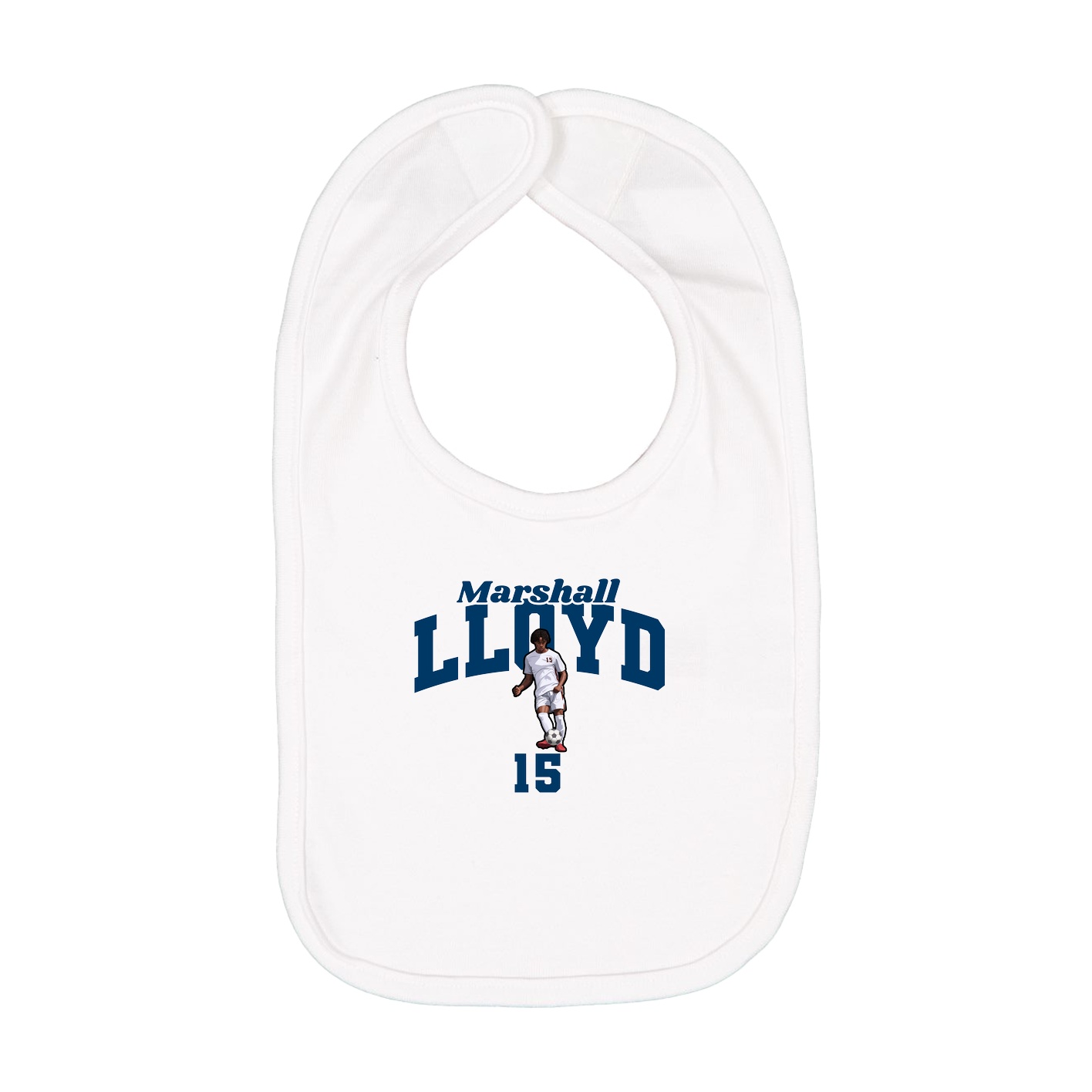 Infant Bib — Signature Arch in White
