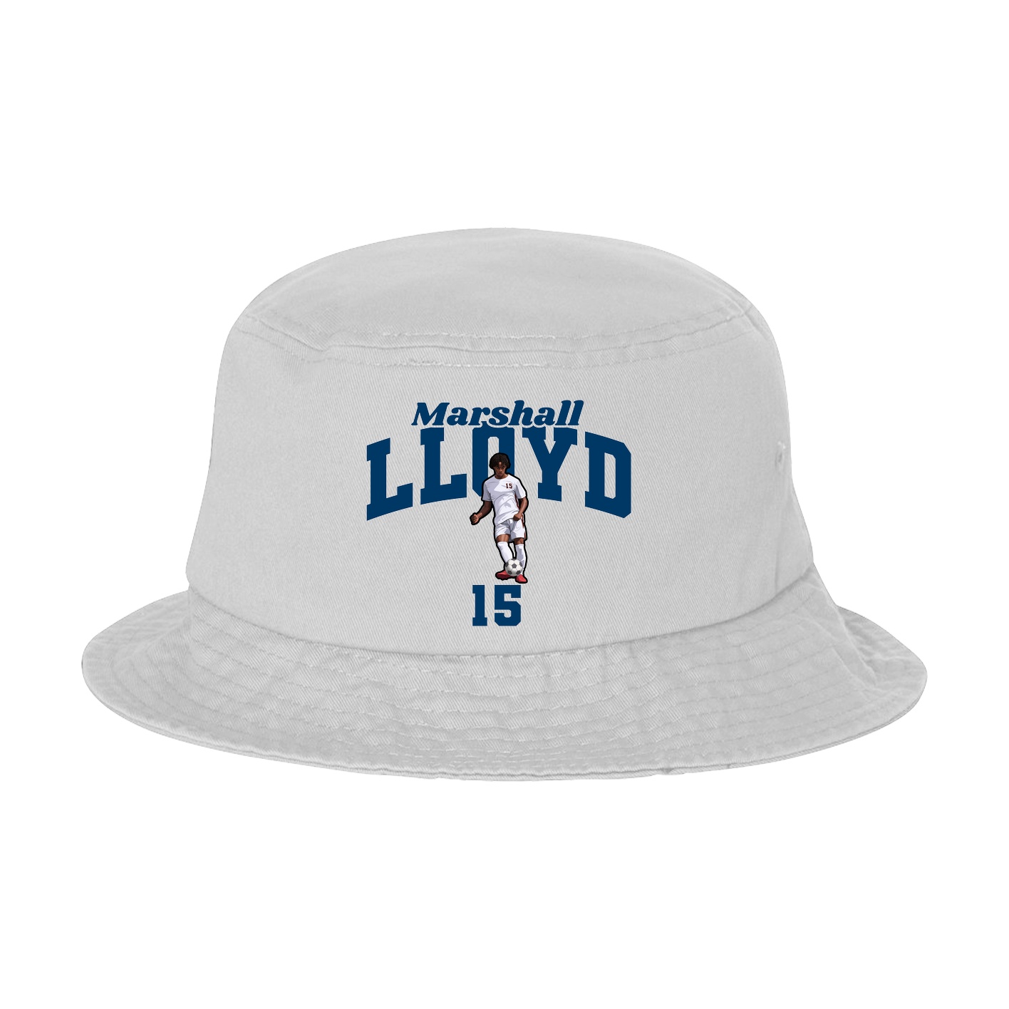 Bucket Cap — Signature Arch in White