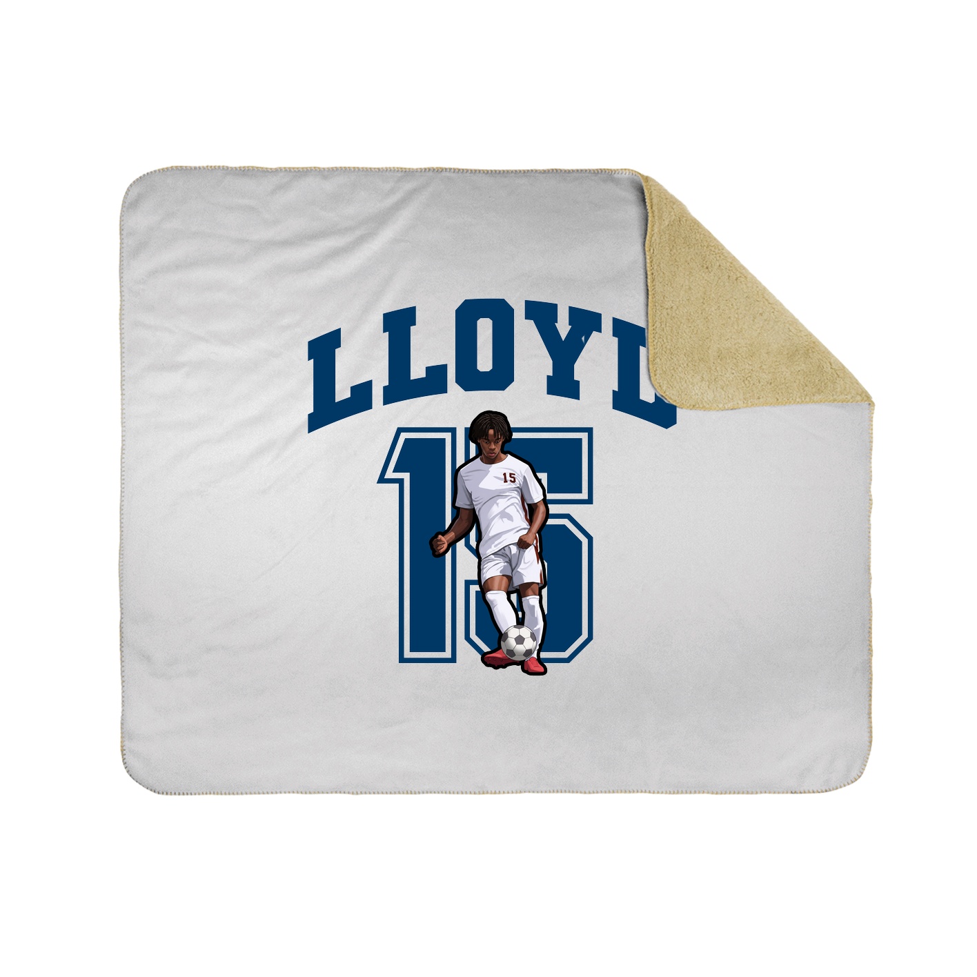 Throw Blanket — Number in White