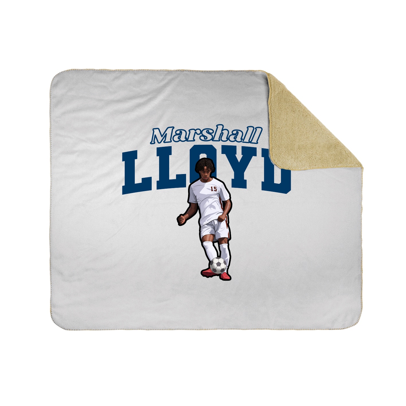 Throw Blanket — Name Arch in White