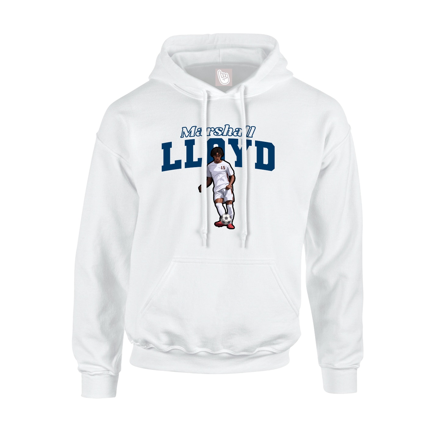 Hoodie — Name Arch in White