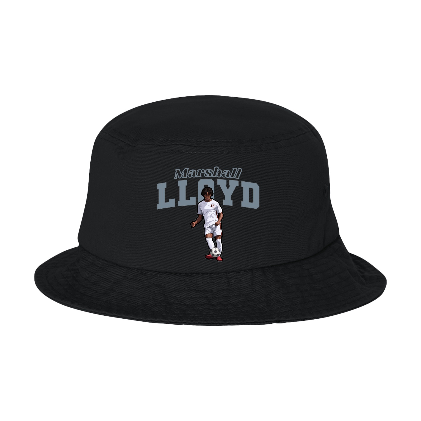 Bucket Cap — Name Arch in Black