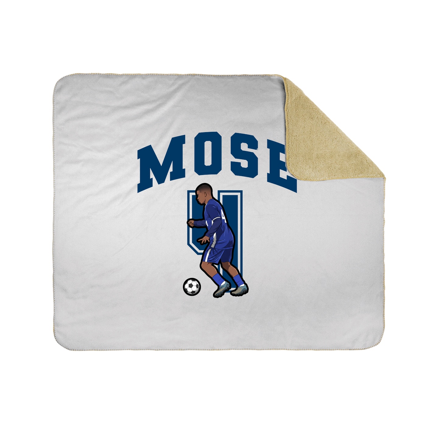 Throw Blanket — Number in White