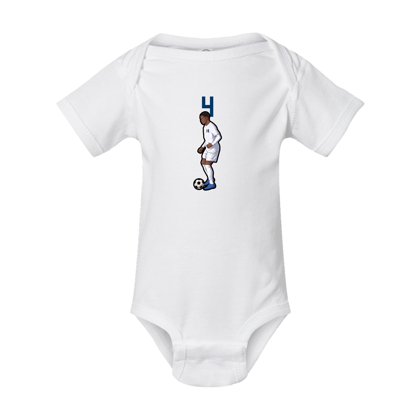 Baby Onesie — Number Top in White