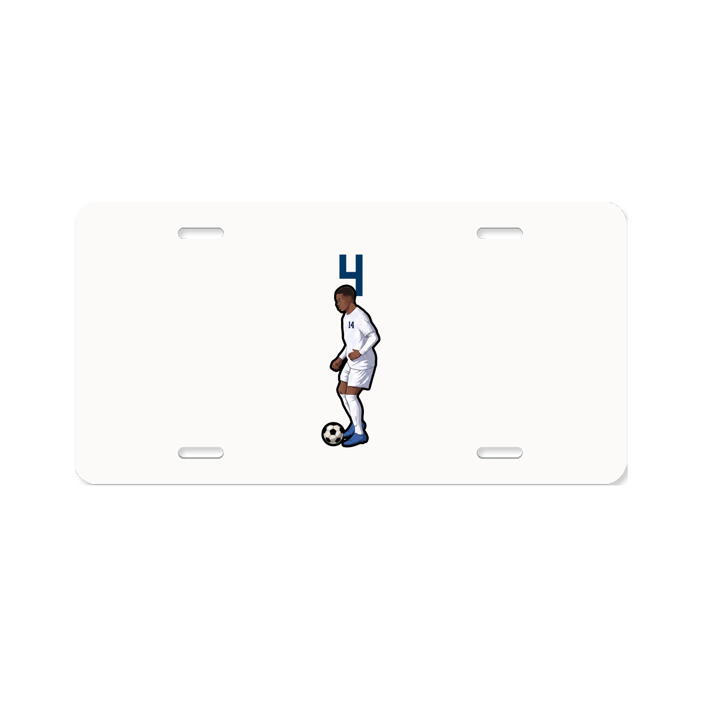 License Plate — Number Top in Classic