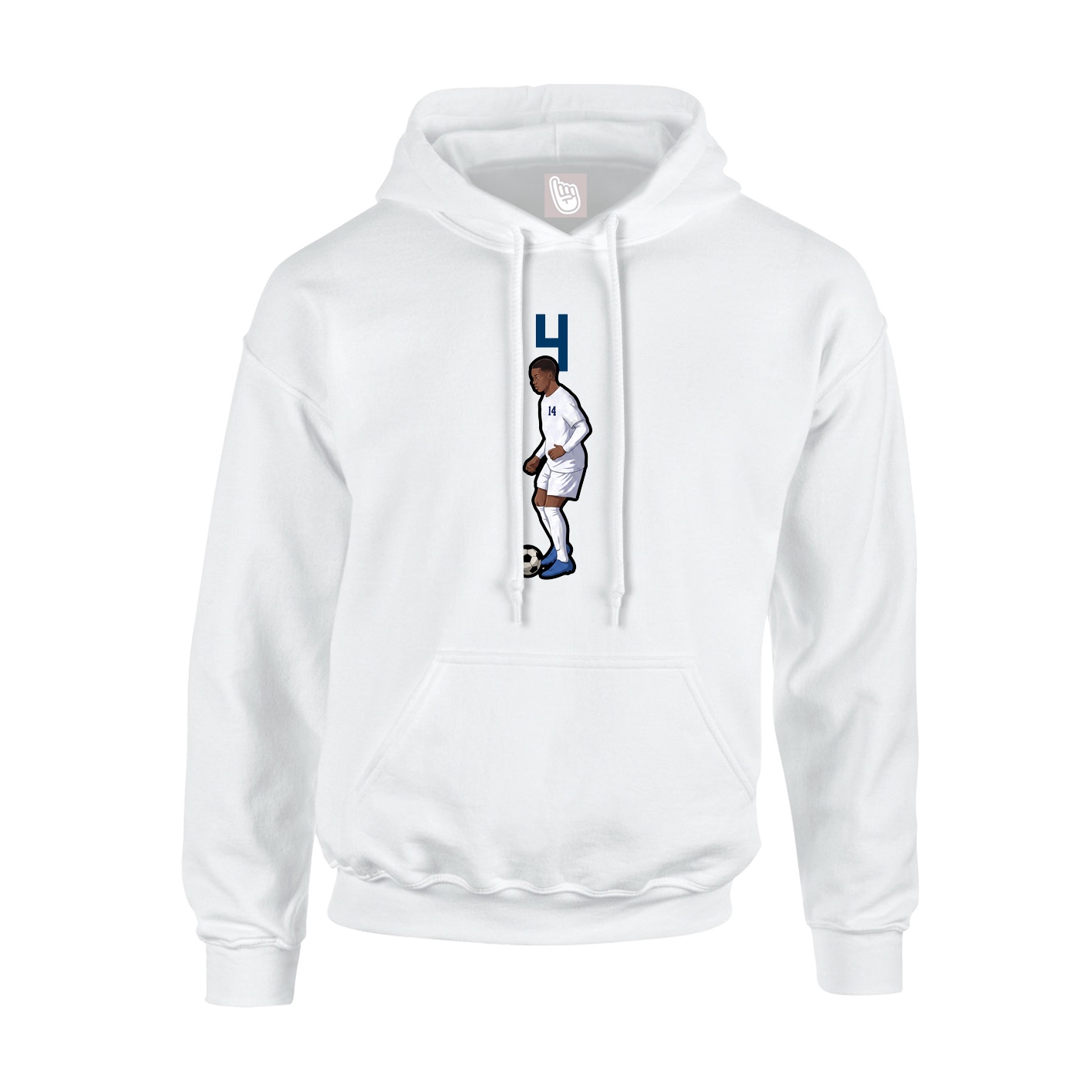 Hoodie — Number Top in White