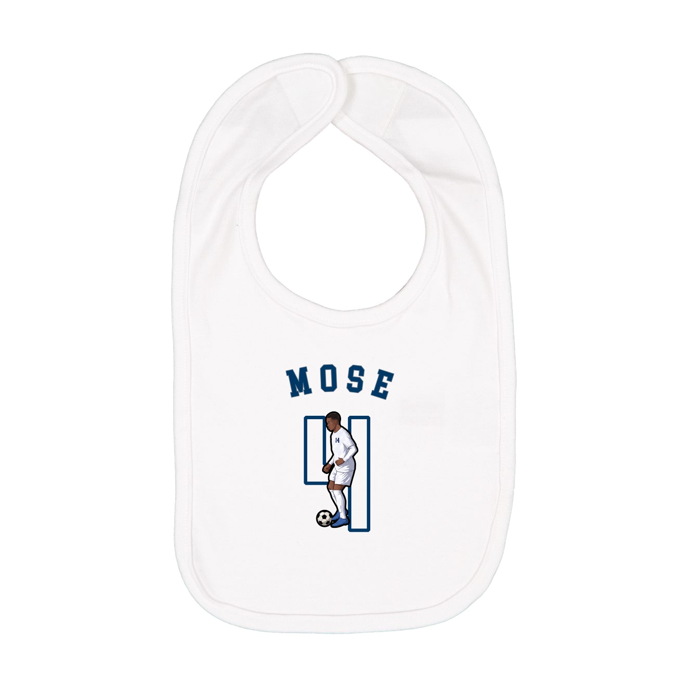 Infant Bib — Shirsey Arch in White
